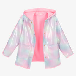 Billieblush-Girls Lilac & Turquoise Shimmer Coat | Childrensalon Outlet