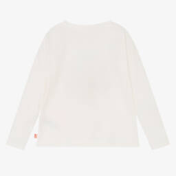 Billieblush-Girls Long Sleeve Ivory Tee | Childrensalon Outlet