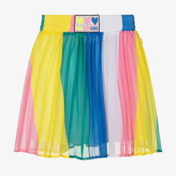 Billieblush-Girls Multicoloured Stripe Crêpe Skirt | Childrensalon Outlet