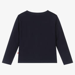 Billieblush-Girls Navy Blue Cotton Top | Childrensalon Outlet