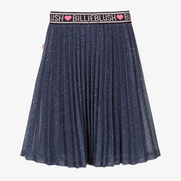 Billieblush-Girls Navy Blue Pleated Skirt | Childrensalon Outlet