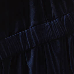 Billieblush-Girls Navy Blue Sequin Heart Velour Dress | Childrensalon Outlet