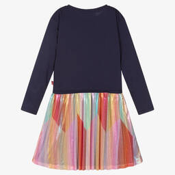 Billieblush-Girls Navy Blue Slogan Dress | Childrensalon Outlet