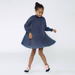 Billieblush-Girls Navy Blue Sparkly Dress | Childrensalon Outlet