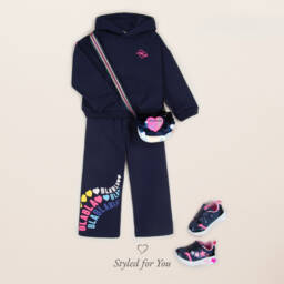 Billieblush-Синий хлопковый спортивный костюм для девочек | Childrensalon Outlet