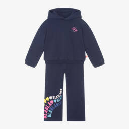 Billieblush-Синий хлопковый спортивный костюм для девочек | Childrensalon Outlet