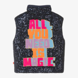 Billieblush-Синий жилет с пайетками для девочек | Childrensalon Outlet