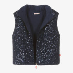 Billieblush-Синий жилет с пайетками для девочек | Childrensalon Outlet