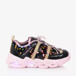 Billieblush-Girls Navy Sparkling Light-Up Trainers | Childrensalon Outlet