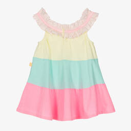 Billieblush-فستان أطفال بناتي قطن جيرسي لون زهري نيون | Childrensalon Outlet