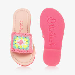 Billieblush-Girls Neon Pink Crochet Sliders | Childrensalon Outlet