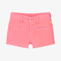 Billieblush-Girls Neon Pink Denim Shorts | Childrensalon Outlet
