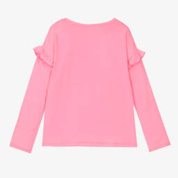 Billieblush-Girls Neon Pink Heart Top | Childrensalon Outlet