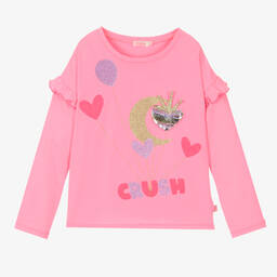 Billieblush-Girls Neon Pink Heart Top | Childrensalon Outlet