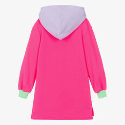 Billieblush-Girls Neon Pink Hooded Dress  | Childrensalon Outlet