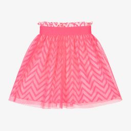 Billieblush-Girls Neon Pink Mesh Skirt | Childrensalon Outlet