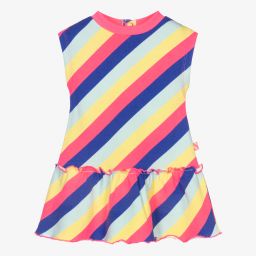 Billieblush-Girls Neon Pink Striped Dress | Childrensalon Outlet