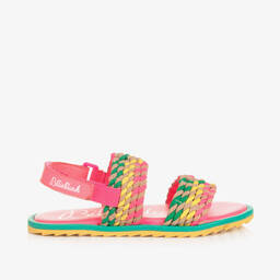 Billieblush-Girls Neon Pink Velcro Strap Sandals | Childrensalon Outlet