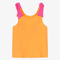 Billieblush-Girls Orange Palm Tree Jersey T-Shirt | Childrensalon Outlet
