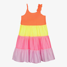 Billieblush-Girls Orange & Pink Ruffle Sun Dress | Childrensalon Outlet