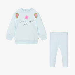 Billieblush-Girls Pale Blue Cat Outfit | Childrensalon Outlet