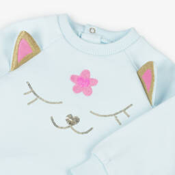 Billieblush-Girls Pale Blue Cat Outfit | Childrensalon Outlet