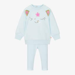 Billieblush-Girls Pale Blue Cat Outfit | Childrensalon Outlet