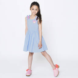 Billieblush-Girls Pale Blue Cotton Dress | Childrensalon Outlet