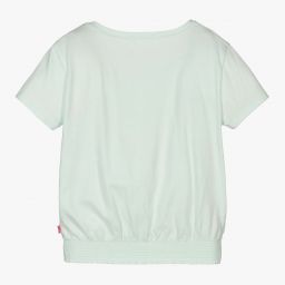 Billieblush-Girls Pale Blue Cotton T-Shirt | Childrensalon Outlet