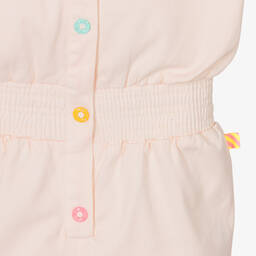 Billieblush-Girls Pale Pink Cotton & Tulle Playsuit | Childrensalon Outlet