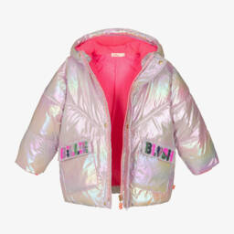 Billieblush-Girls Pearlescent Sequin Puffer Jacket | Childrensalon Outlet