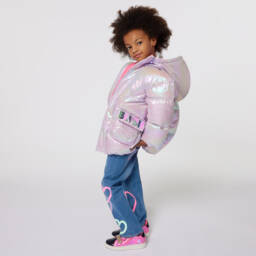 Billieblush-Girls Pearlescent Sequin Puffer Jacket | Childrensalon Outlet