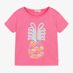 Billieblush-تي شيرت وردي للبنات بتصميم أناناس | Childrensalon Outlet
