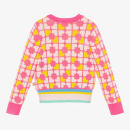 Billieblush-Girls Pink Clover Pattern Jumper | Childrensalon Outlet