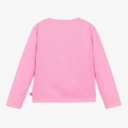 Billieblush-Girls Pink Cotton Bouclé Slogan Top | Childrensalon Outlet