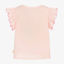 Billieblush-Girls Pink Cotton Flower T-Shirt | Childrensalon Outlet