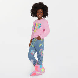 Billieblush-Girls Pink Cotton Heart Sweatshirt | Childrensalon Outlet