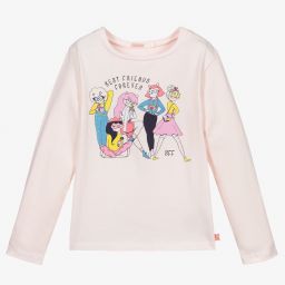 Billieblush-Girls Pink Cotton Jersey Top | Childrensalon Outlet