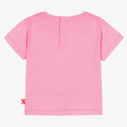 Billieblush-Girls Pink Cotton Sequin Heart T-Shirt | Childrensalon Outlet