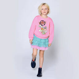 Billieblush-Girls Pink Cotton Sweatshirt | Childrensalon Outlet