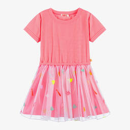 Billieblush-Girls Pink Embroidered Tulle Dress | Childrensalon Outlet