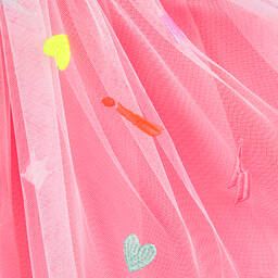 Billieblush-Girls Pink Embroidered Tulle Dress | Childrensalon Outlet