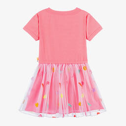 Billieblush-Girls Pink Embroidered Tulle Dress | Childrensalon Outlet