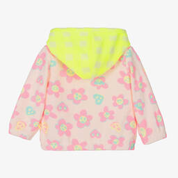 Billieblush-Girls Pink Floral Towelling Zip-Up Top | Childrensalon Outlet