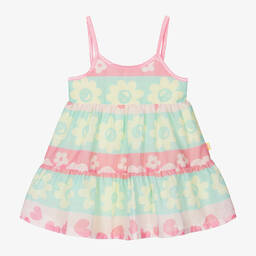 Billieblush-Girls Pink Flower & Heart Cotton Dress | Childrensalon Outlet