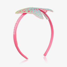 Billieblush-Girls Pink Glitter Butterfly Hairband | Childrensalon Outlet