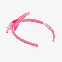 Billieblush-Girls Pink Glitter Butterfly Hairband | Childrensalon Outlet