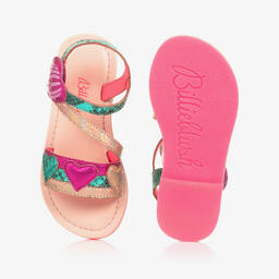 Billieblush-صندل جلد لون زهري وأخضر للبنات | Childrensalon Outlet