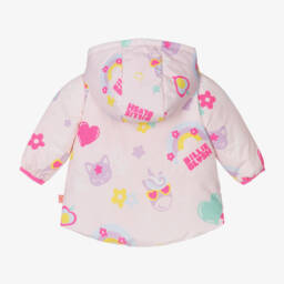Billieblush-Girls Pink Hooded Cat Puffer | Childrensalon Outlet