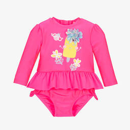 Billieblush-Girls Pink Ice Cream Tankini (UPF40+) | Childrensalon Outlet